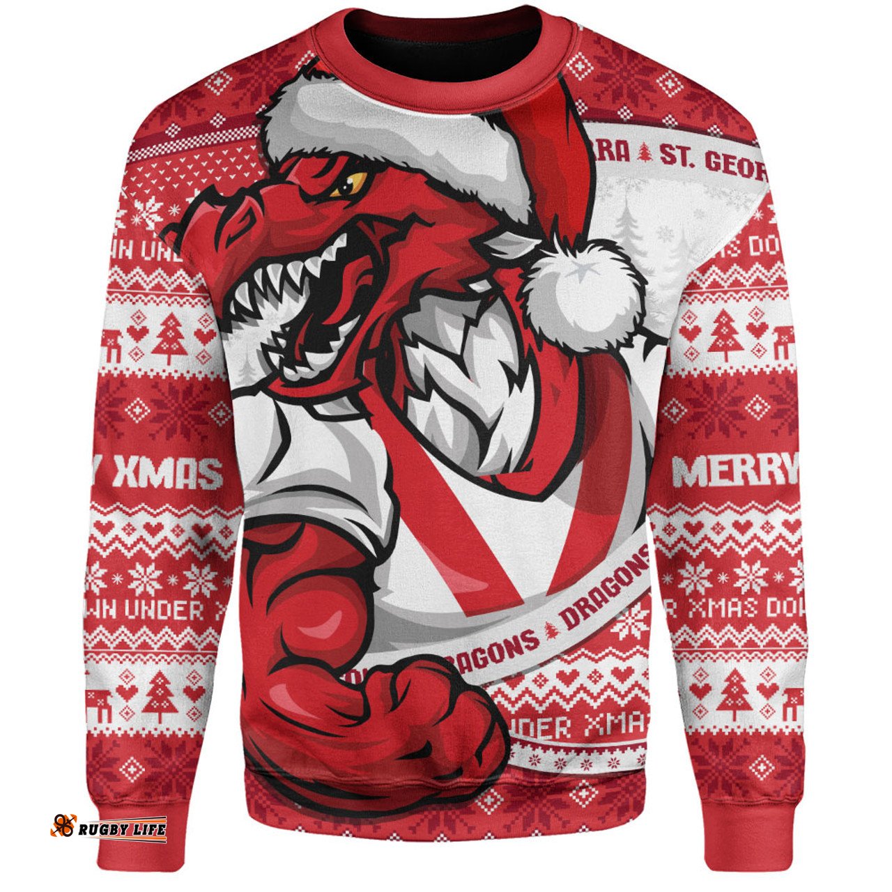 Amazing Aussie St. George Illawarra Dragons Ugly Knit Style For Christmas Game Fans Sweatshirt