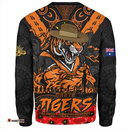 Amazing Aussie Wests Tigers Ripped Legacy Of The Game The ANZAC Spirit Lives On Sweatshirt