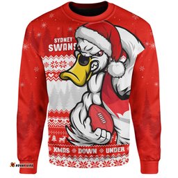 Amazing Aussie Sydney Swans Merry Christmas Down Under Footy Power Style Sweatshirt