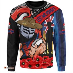 Amazing Aussie Newcastle Knights United In Spirit Anzac Day Tribute Sweatshirt