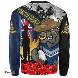 Amazing Aussie North Queensland Cowboys United In Spirit Anzac Day Tribute Sweatshirt