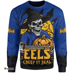 Amazing Aussie Parramatta Eels Dark Moon Rugby Halloween Battle Edition Sweatshirt