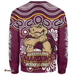 Amazing Aussie Queensland Maroons Aboriginal Inspired Tough Fan Rugby For Life Sweatshirt