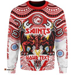 Amazing Aussie St. George Illawarra Dragons Indigenous Custom The RED V With Indigenous Culture Sweatshirt