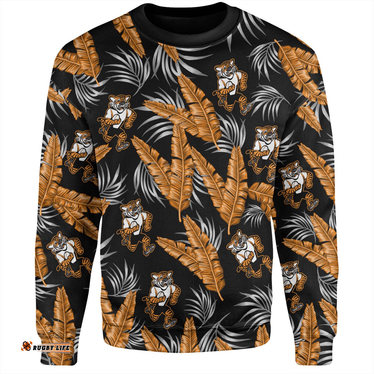 Amazing Aussie Wests Tigers Custom Tropical Patterns Wests Tigers Sweatshirt