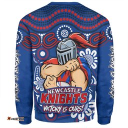 Amazing Aussie Newcastle Knights Aboriginal Inspired Tough Fan Rugby For Life Sweatshirt