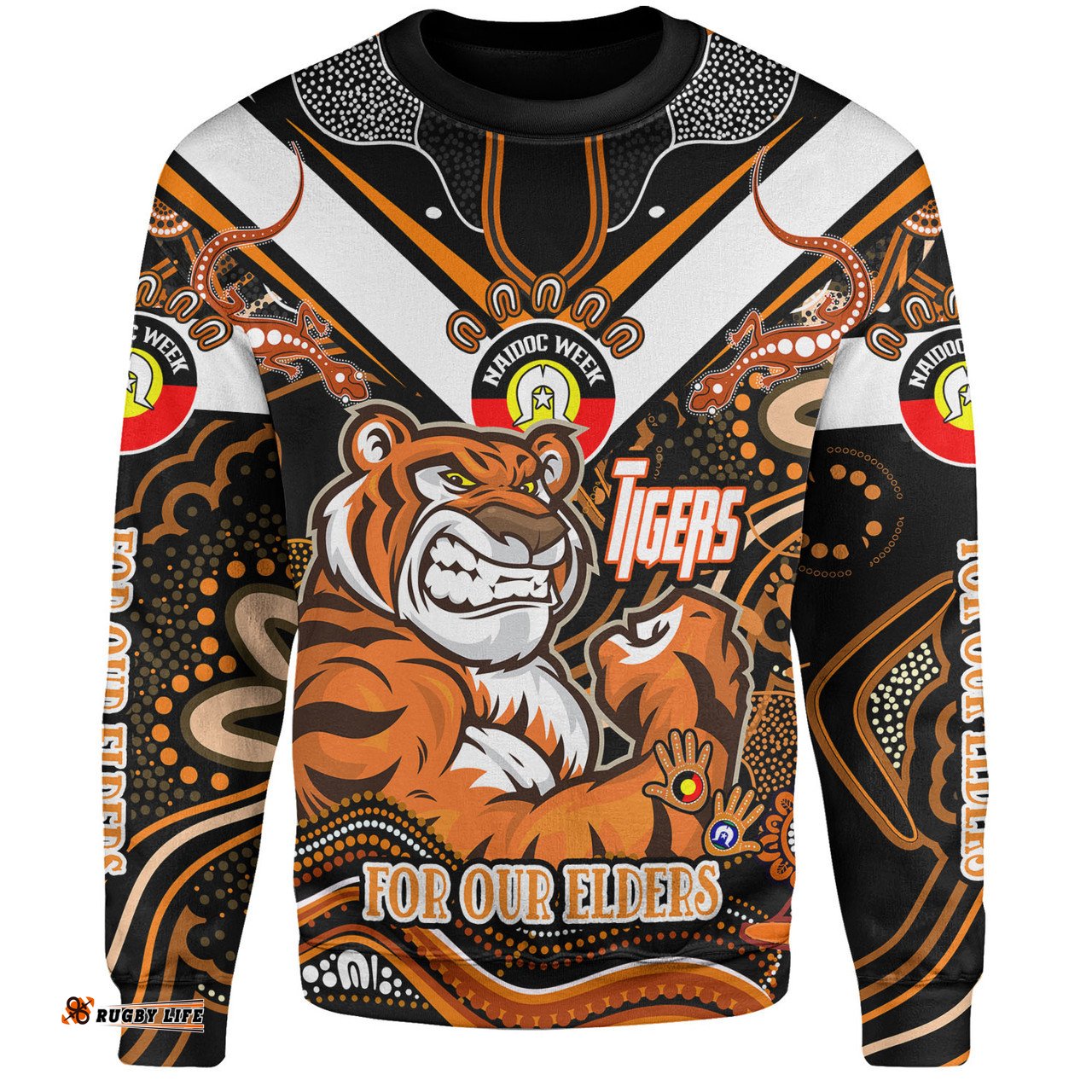 Amazing Aussie Wests Tigers Naidoc Week Custom For Our Elders Home Jersey Sweatshirt