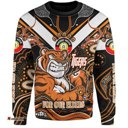 Amazing Aussie Wests Tigers Naidoc Week Custom For Our Elders Home Jersey Sweatshirt