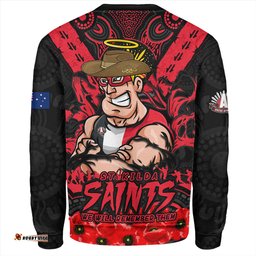 Amazing Aussie St Kilda Ripped Legacy Of The Game The ANZAC Spirit Lives On Sweatshirt