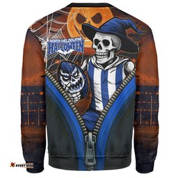 Amazing Aussie North Melbourne Halloween Night Reaper Zipper Sweatshirt