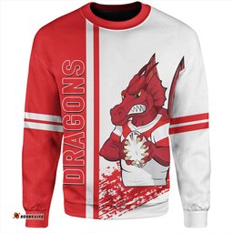 Amazing Aussie St. George Illawarra Dragons St. George Illawarra Dragons Mascot Quater Style Sweatshirt