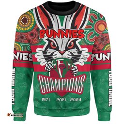 Amazing Aussie South Sydney Rabbitohs Custom Talent Win Games But Teamwork And Intelligence Win Championships With Aboriginal Style Sweatshirt