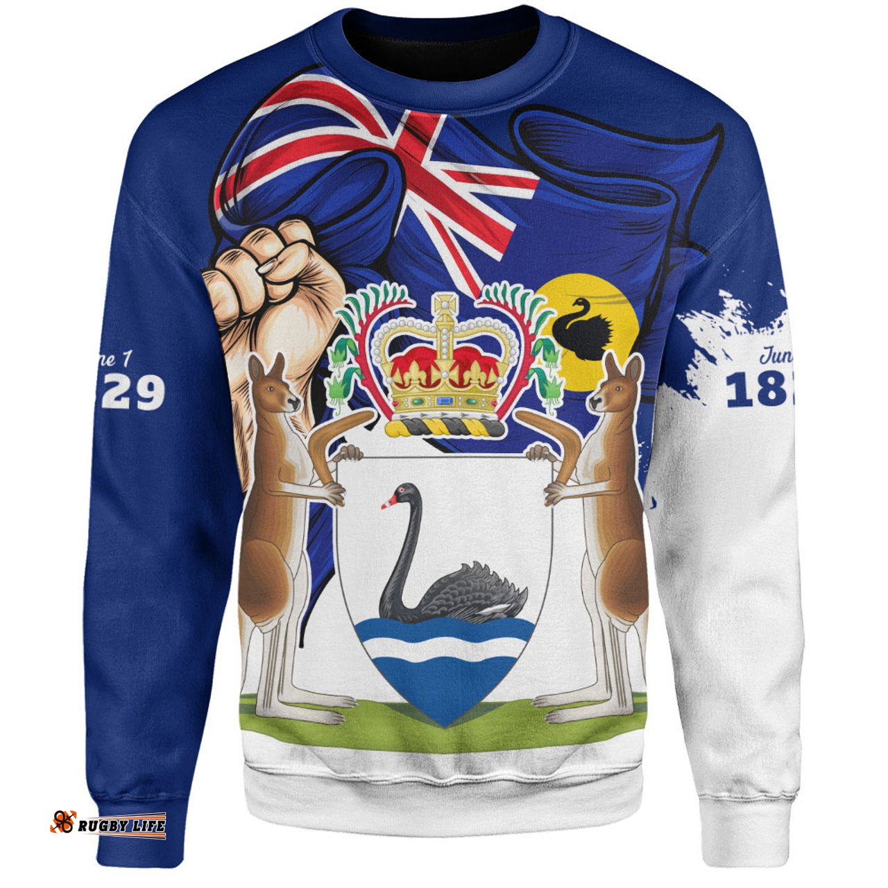 Amazing Aussie Western Australia Power Pride And Heritage Crest Sweatshirt