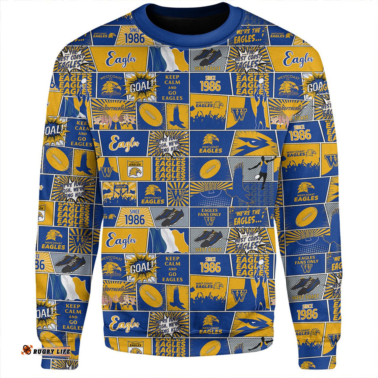 Amazing Aussie West Coast Eagles Legacy Of The Pride Comic Style Sweatshirt