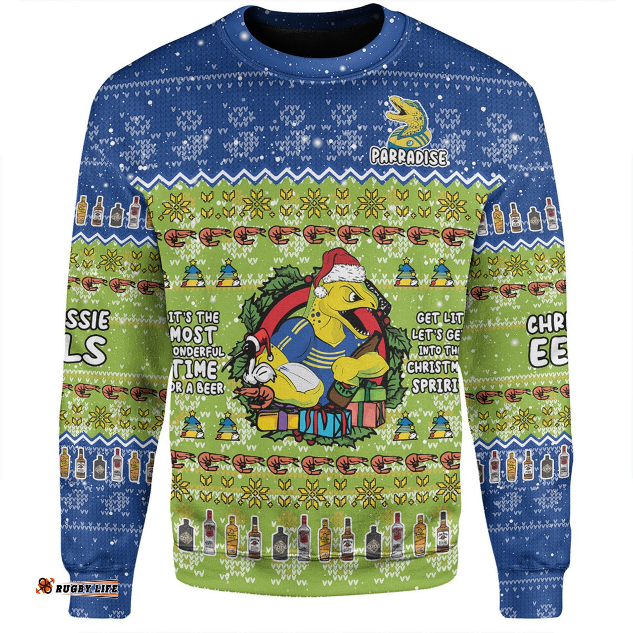 Amazing Aussie Parramatta Eels Christmas Custom Chrissie Spirit Sweatshirt