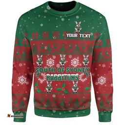 Amazing Aussie South Sydney Rabbitohs Custom Special Ugly Christmas Sweatshirt