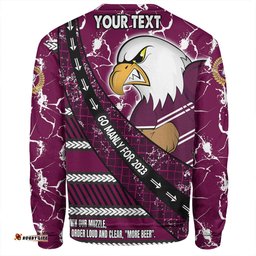 Amazing Aussie Manly Warringah Sea Eagles Theme Song For Rugby With Sporty Style Sweatshirt