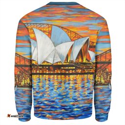 Amazing Aussie Sydney Travelling Sydney Opera House Oil Painting Art Sweatshirt
