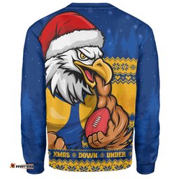 Amazing Aussie West Coast Eagles Merry Christmas Down Under Footy Power Style Sweatshirt