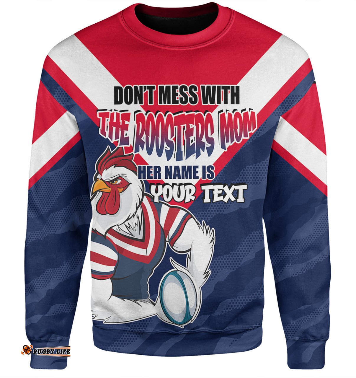 Amazing Aussie Sydney Roosters Mother's Day Screaming Mom and Crazy Fan Sweatshirt