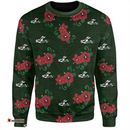 Amazing Aussie South Sydney Rabbitohs Bunnies With Maori Patterns Sweatshirt