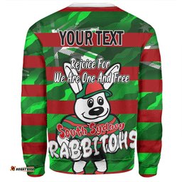 Amazing Aussie South Sydney Rabbitohs Happy Australia Day We Are One And Free V2 Sweatshirt
