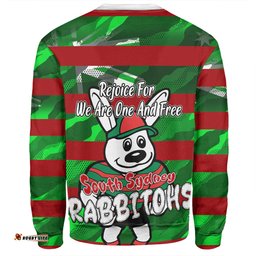 Amazing Aussie South Sydney Rabbitohs Happy Australia Day We Are One And Free V2 Sweatshirt