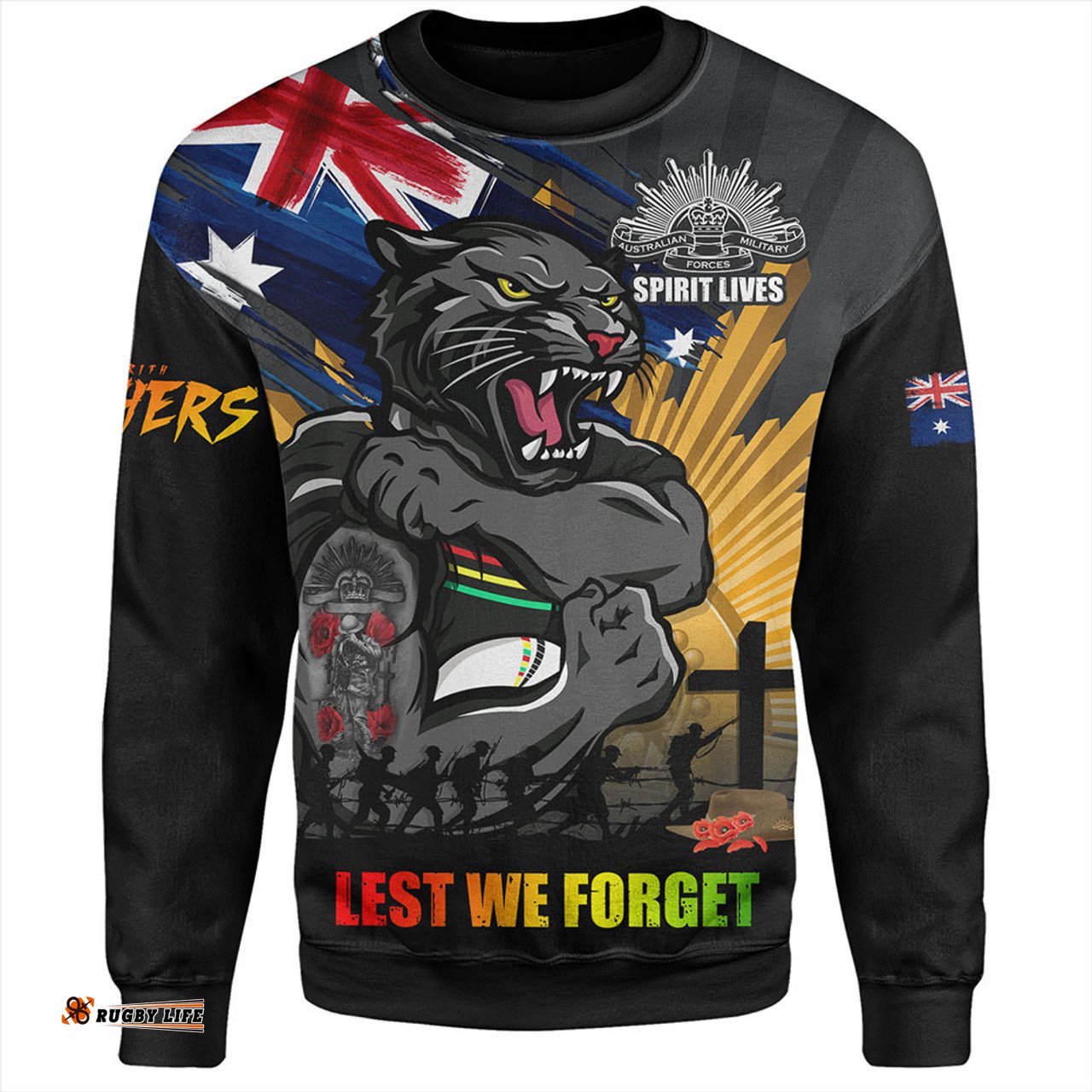 Amazing Aussie Penrith Panthers Fearless ANZAC Defender Sweatshirt