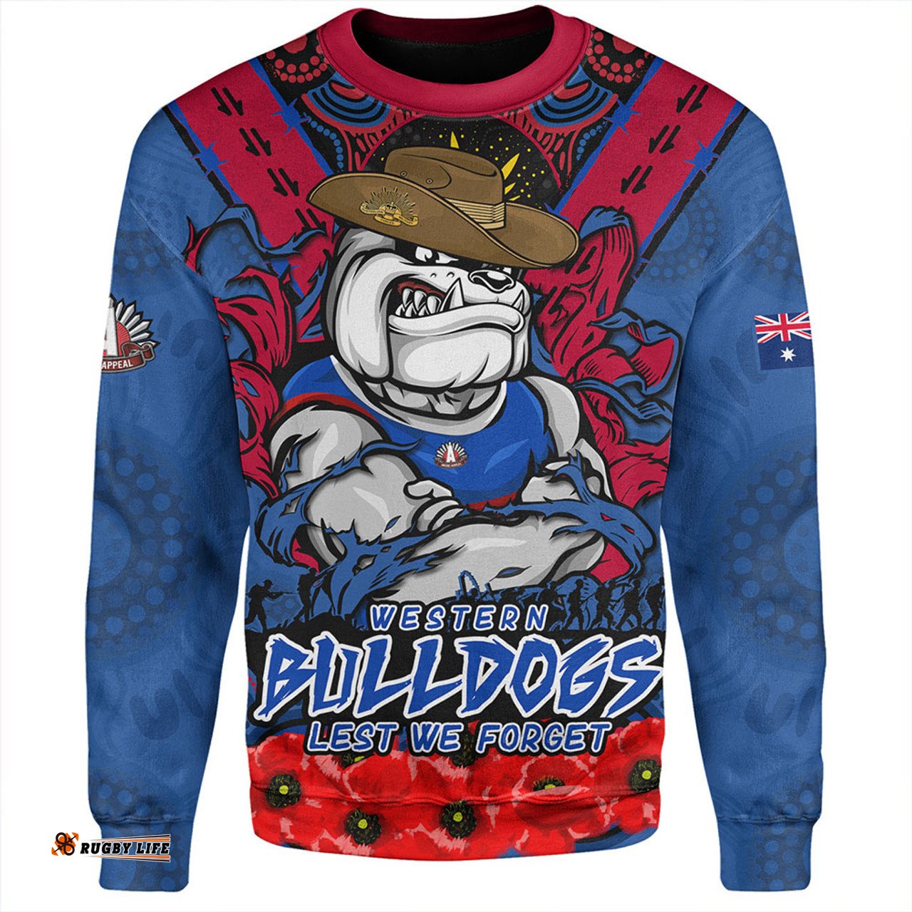 Amazing Aussie Western Bulldogs Ripped Legacy Of The Game The ANZAC Spirit Lives On Sweatshirt