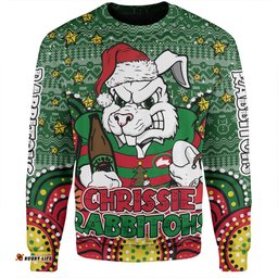 Amazing Aussie South Sydney Rabbitohs Custom Christmas Knit Patterns Vintage Jersey Ugly Sweatshirt