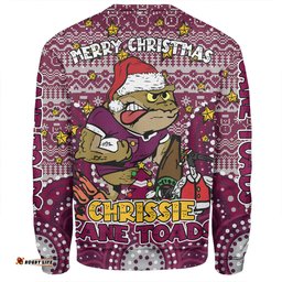 Amazing Aussie Queensland Cane Toads Christmas Custom Christmas Knit Patterns Vintage Jersey Ugly Sweatshirt