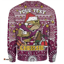 Amazing Aussie Queensland Cane Toads Christmas Custom Christmas Knit Patterns Vintage Jersey Ugly Sweatshirt