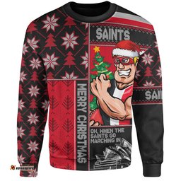 Amazing Aussie St Kilda Merry Christmas Knit Style Festive Spirit Sweatshirt