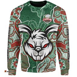 Amazing Aussie South Sydney Rabbitohs Grand Final Custom Custom Rabbitohs With Contemporary Style Of Aboriginal Painting Sweatshirt