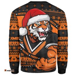 Amazing Aussie Wests Tigers Ugly Knit Style For Christmas Game Fans Sweatshirt
