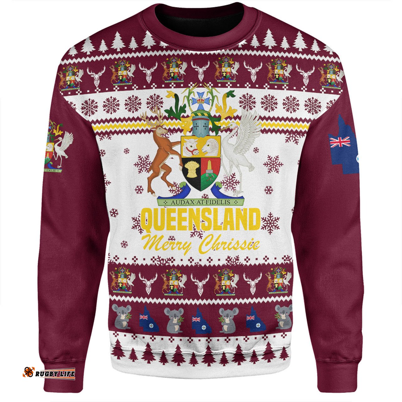 Amazing Aussie Queensland Christmas Merry Chrissie Sweatshirt
