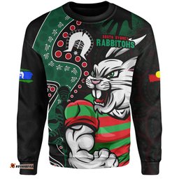 Amazing Aussie South Sydney Rabbitohs NAIDOC Indigenous Warrior Spirit Sweatshirt