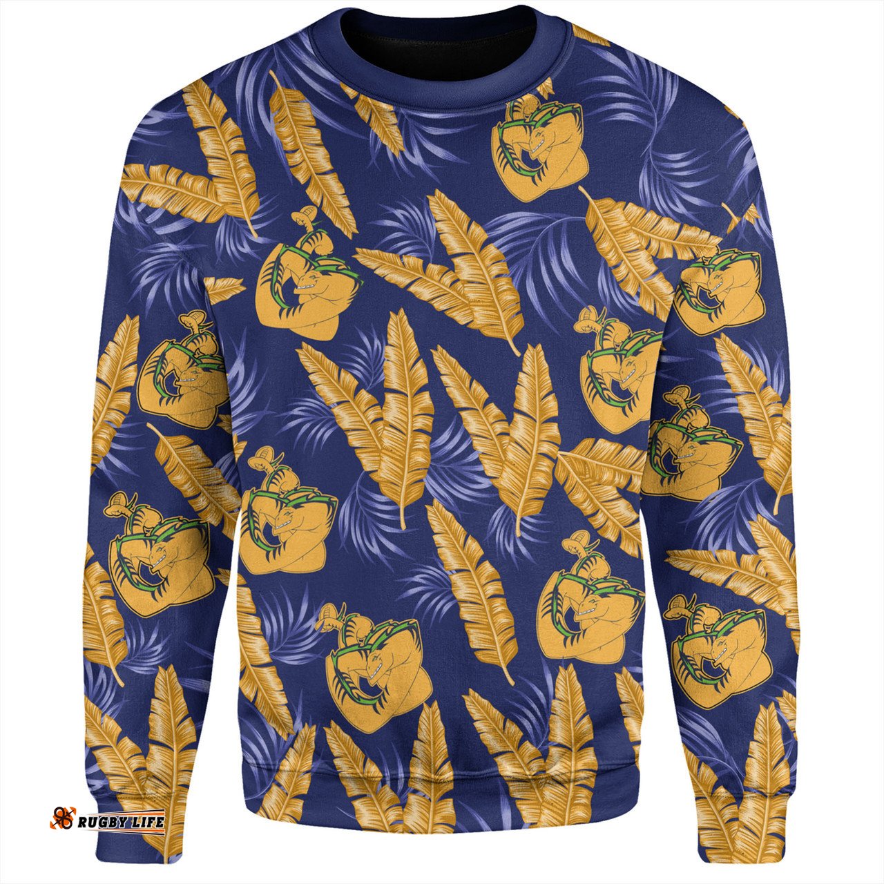 Amazing Aussie Parramatta Eels Custom Tropical Patterns Parramatta Eels Sweatshirt