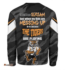 Amazing Aussie Wests Tigers Father's Day Screaming Dad and Crazy Fan Sweatshirt
