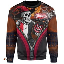 Amazing Aussie St Kilda Halloween Night Reaper Zipper Sweatshirt