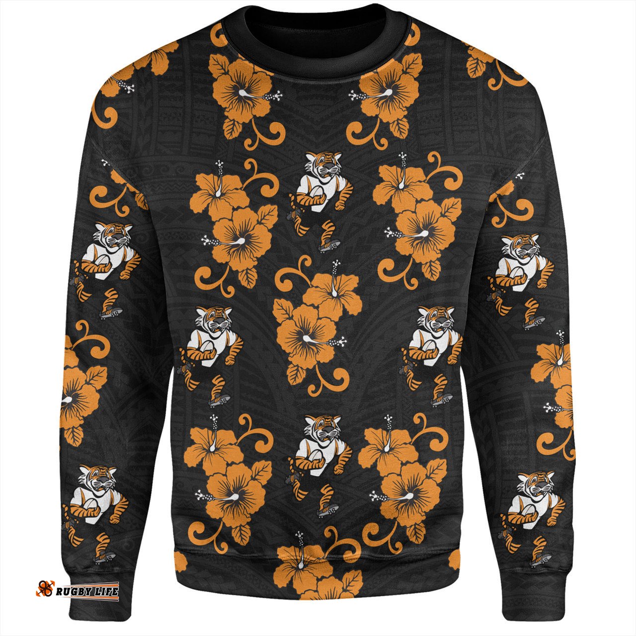 Amazing Aussie Wests Tigers With Maori Pattern Sweatshirt