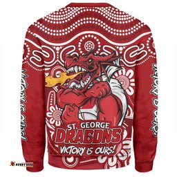 Amazing Aussie St. George Illawarra Dragons Aboriginal Inspired Tough Fan Rugby For Life Ver 2.0 Sweatshirt