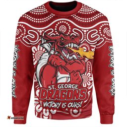 Amazing Aussie St. George Illawarra Dragons Aboriginal Inspired Tough Fan Rugby For Life Ver 2.0 Sweatshirt