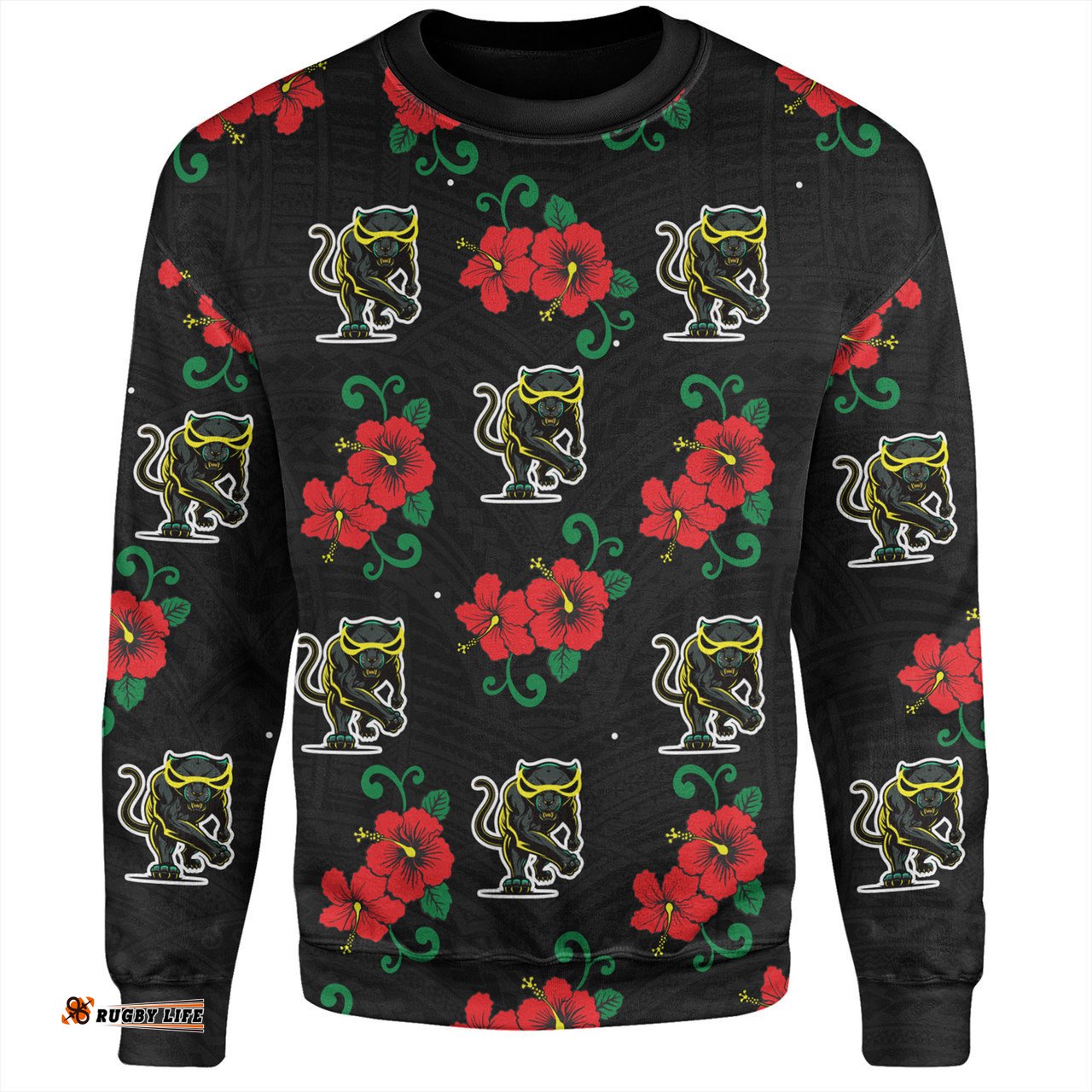 Amazing Aussie Penrith Panthers Custom Penrith Panthers With Maori Patterns Sweatshirt