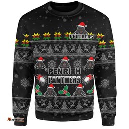 Amazing Aussie Penrith Panthers Christmas Custom Special Ugly Christmas Sweatshirt