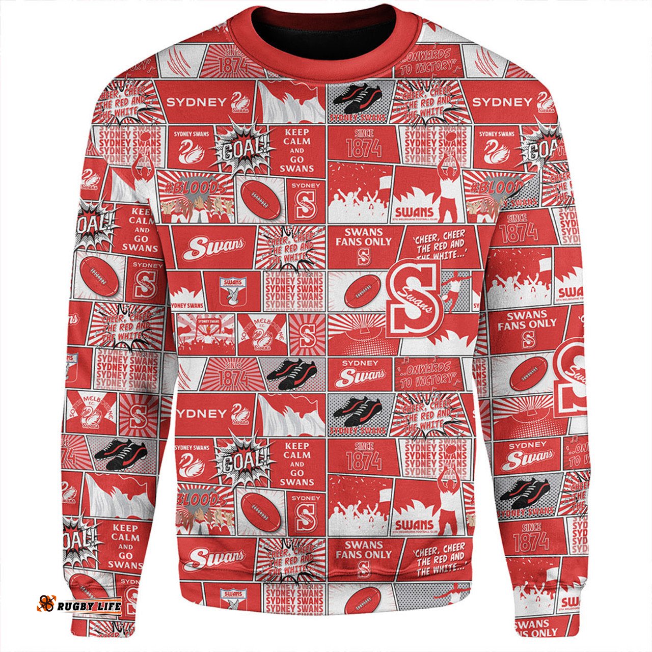 Amazing Aussie Sydney Swans Legacy Of The Pride Comic Style Sweatshirt