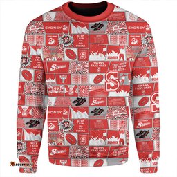 Amazing Aussie Sydney Swans Legacy Of The Pride Comic Style Sweatshirt