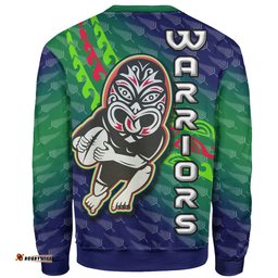Amazing Aussie Warriors Rugby Cusstom Rugby Player Maori Mask With Fern Pattern Sweatshirt