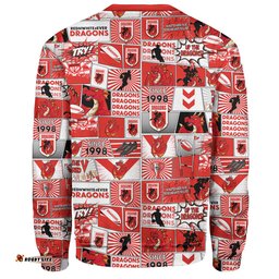 Amazing Aussie St. George Illawarra Dragons Team Of Us Die Hard Fan Supporters Comic Style Sweatshirt
