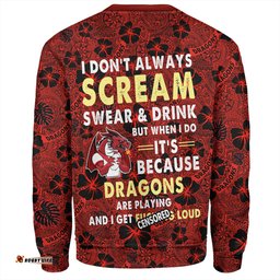 Amazing Aussie St. George Illawarra Dragons Scream With Tropical Patterns Sweatshirt